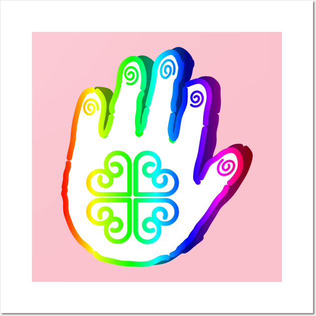 PRIDE HAND PRINT Wall Art by cholesterolmind